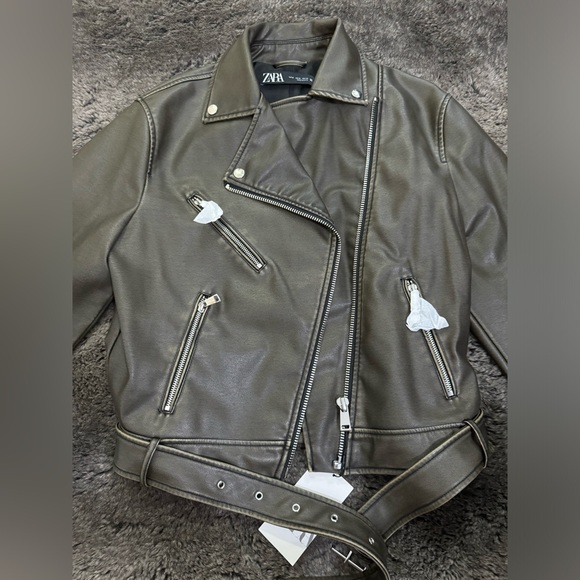 ZARA FAUX LEATHER BIKER JACKET / REF. 3918/021 - Picture 2 of 9